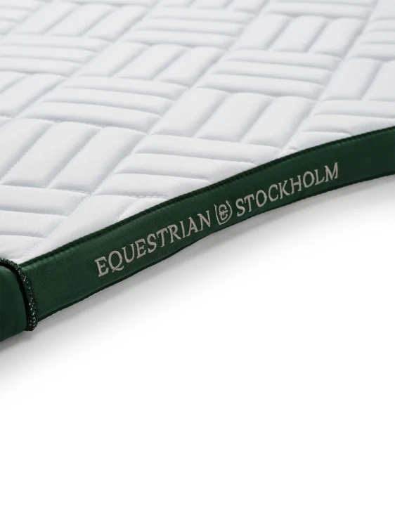 czaprak ujeżdżeniowy biały zielony sycamore equestrian stockholm  (8).webp