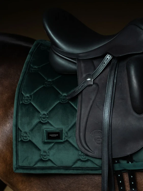 czaprak ujeżdżeniowy zielony sycamore velvet equestrian stockholm  (3).webp