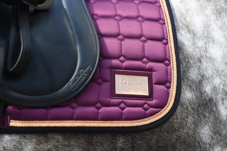 Czaprak Plum Rose Gold Dressage Equito  (1).jpg