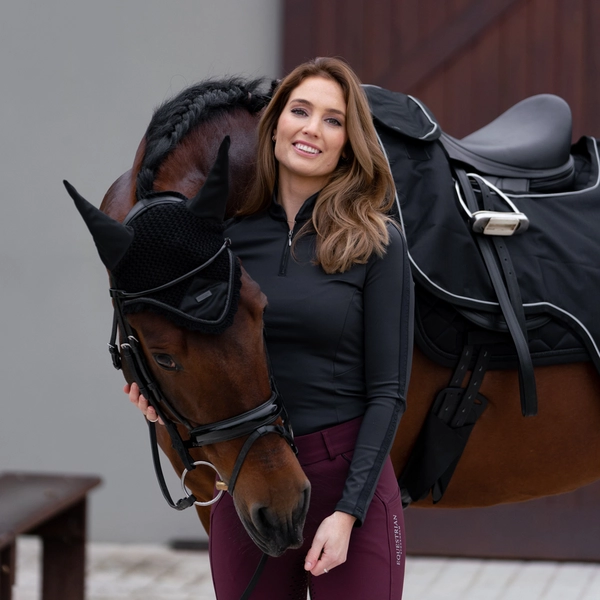 Nauszniki czarne Total Eclipse Equestrian Stockholm  (1).webp