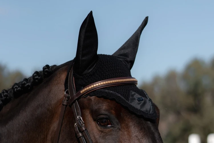 Nauszniki czarne Total Eclipse Equestrian Stockholm  (2).webp