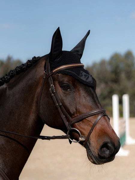Nauszniki czarne Total Eclipse Equestrian Stockholm  (4).webp