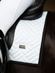 Czaprak Modern White Black Dressage Equestrian Stockholm