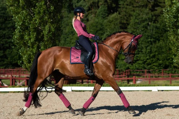 timeless-rose-dressage-czaprak ujeżdżeniowy różowy equestrian stockholm  (3).webp