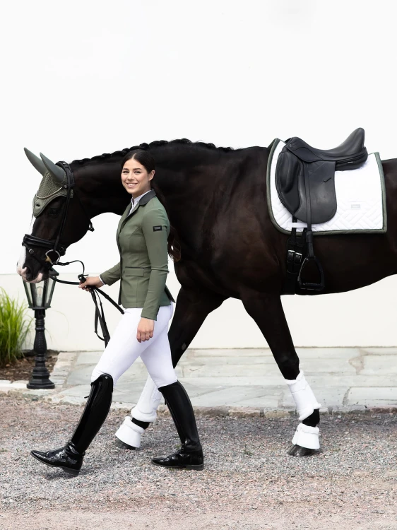 czaprak ujeżdżeniowy biały oliwkowy equestrian stockholm (2).jpg