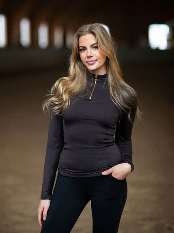 bluza jeździecka brązowa uv equestrian stockholm  (3).webp