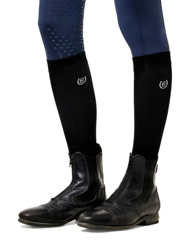 lekkie skarpetki jeździeckie czarne.webp